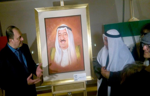 بالصور.. الذويخ يفتتح معرض الفن التشكيلي “الكويت بعيون مصرية ومصر بعيون كويتية”