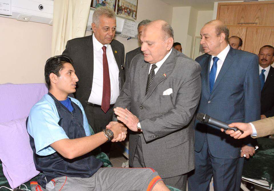 لجنة الدفاع والأمن القومي بمجلس النواب في زيارة لمصابي أبطال القوات المسلحة بالمجمع الطبى بالمعادى والحلمية