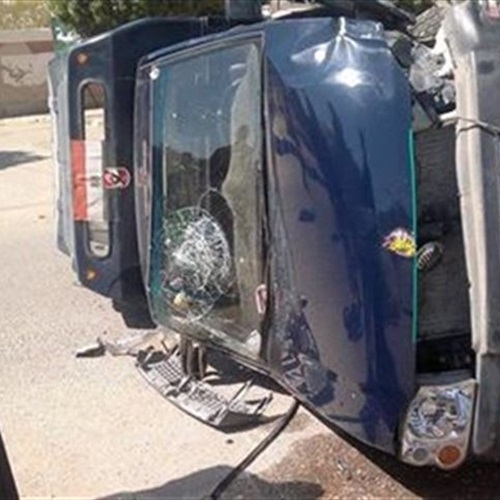 حادث بطريق دكرنس المنصورة أدى الى اصابة 2 من ضباط الشرطة وفرد امن