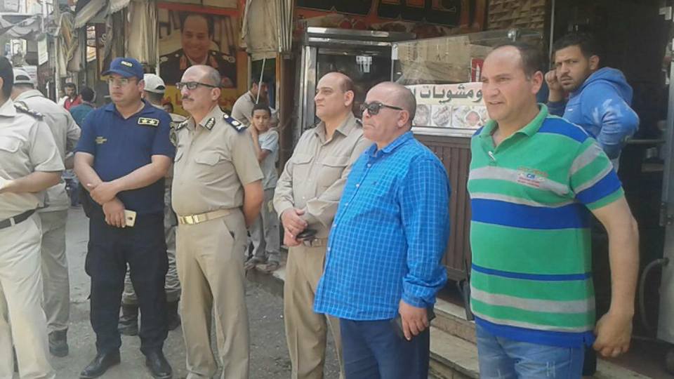 حملات مرافق مكبرة لإزالة الإشغالات من شوارع السنطة بالغربية