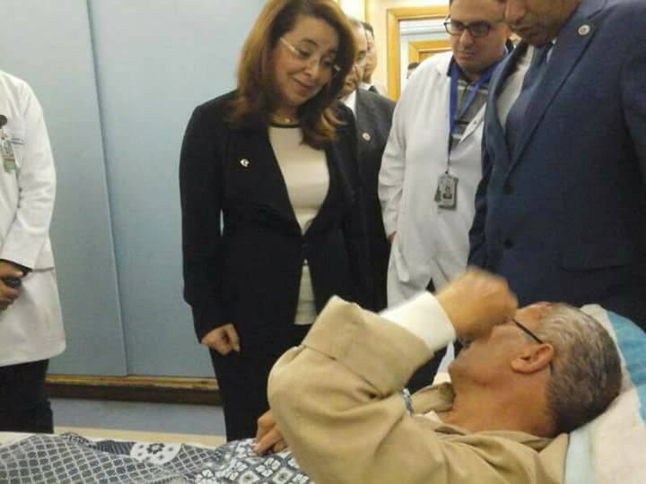 غادة والى: صرف مليون و320 ألف جنيه ل 33 مصاب حتى الآن في حادثي مار جرجس والمرقسية