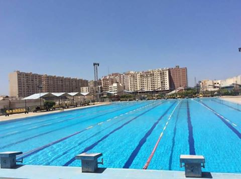 بالصور تطوير شامل لحمام السباحه الأوليمبي بإستاد طنطا إستعداداً لموسم الصيف