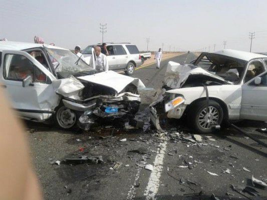 إصابة شخصان فى حادث السبع سيارات