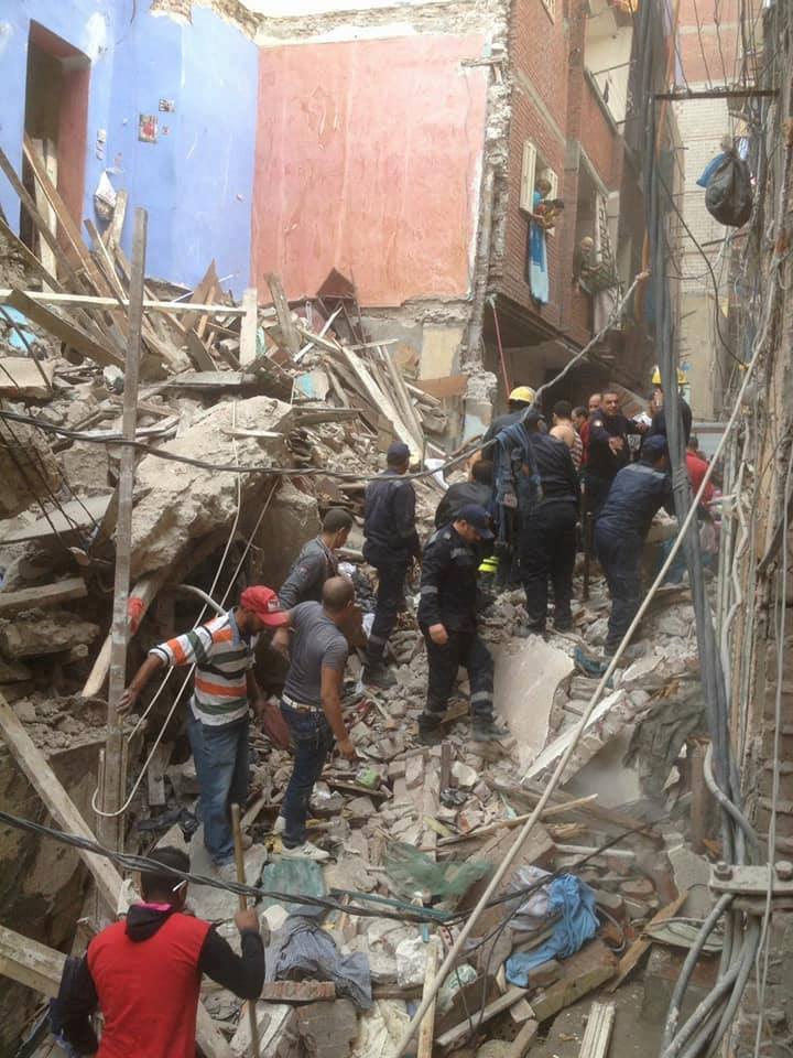 محافظ الإسكندرية مصاب وحالة وفاة نتيجة حادث سقوط عقار شارع الشعراني بغرب