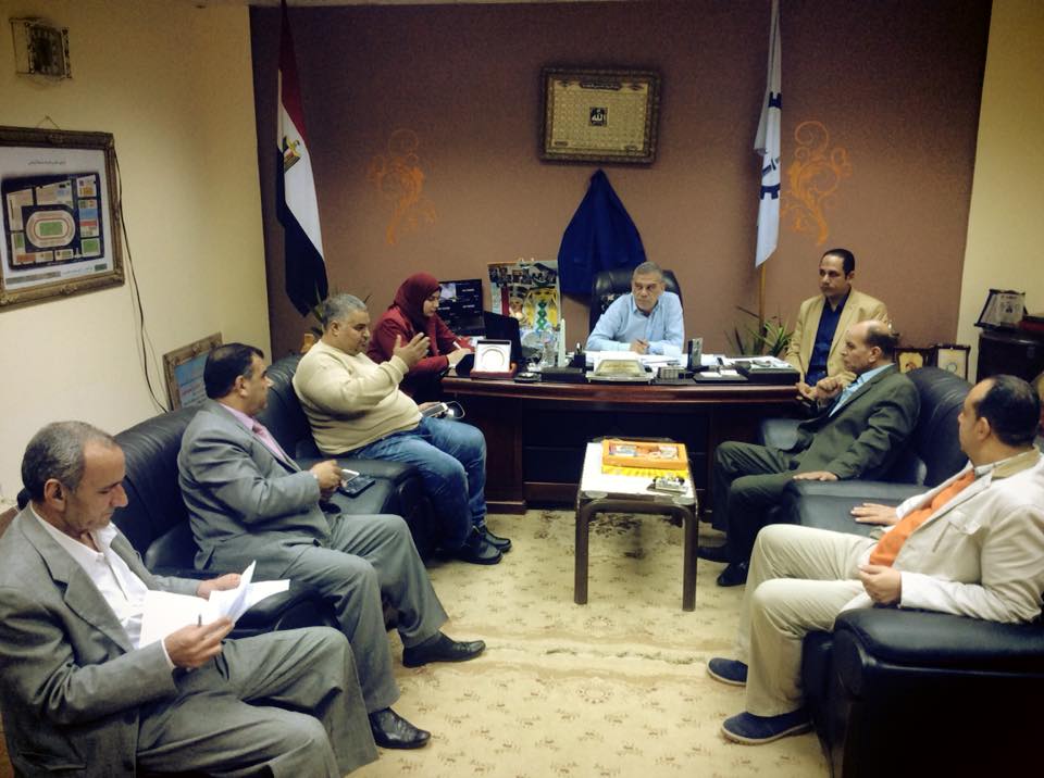 وكيل الشباب والرياضه بالغربية يُستقبل رئيسي مجلسي ناديا السنطه وشباب المحله