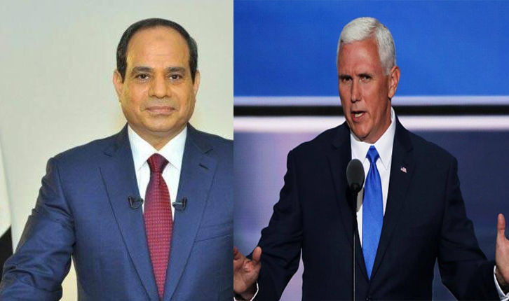 ” السيسى ” سيلتقي نائب الرئيس الأمريكي مايك بنس