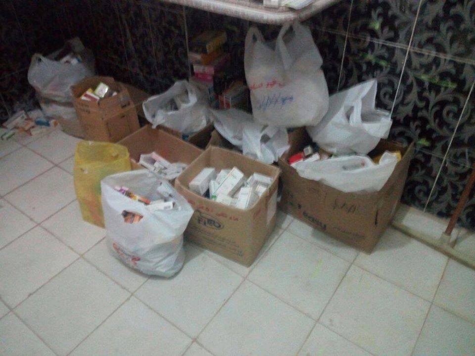 بالصور  .. ضبط أدوية مجهولة المصدر بمخزن بالعجمى