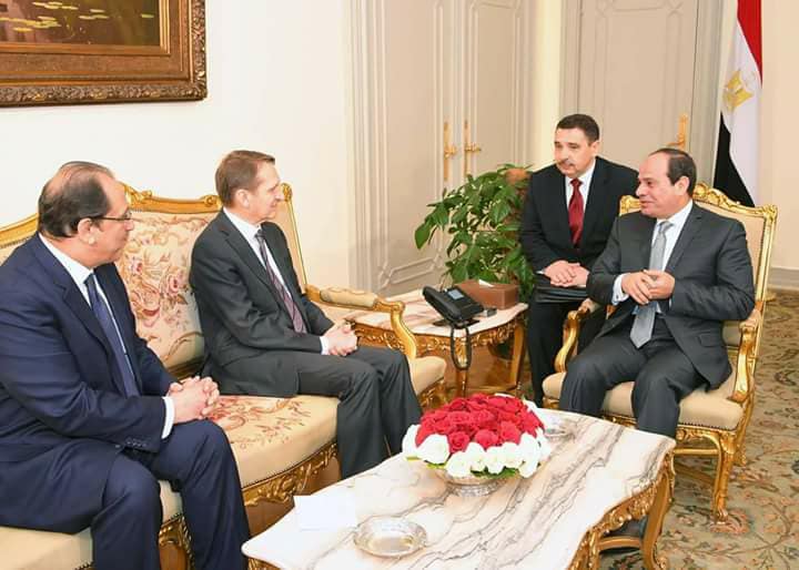 مدير المخابرات الروسية السيد/ سيرجي ناريشكين Sergey Naryshkin SVR RF يزور مصر ويستقبلة السيد/ الرئيس عبد الفتاح السيسى