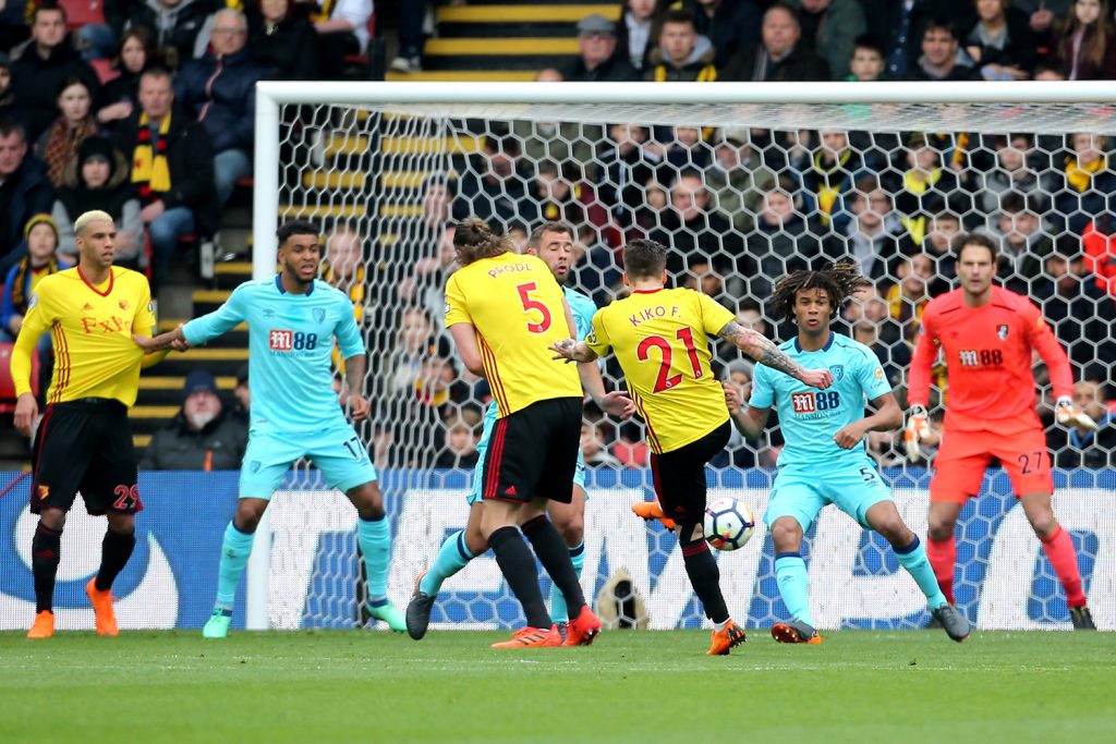 واتفورد يتعادل مع بورنموث بهدفين في الدوري الأنجليزي(صور).