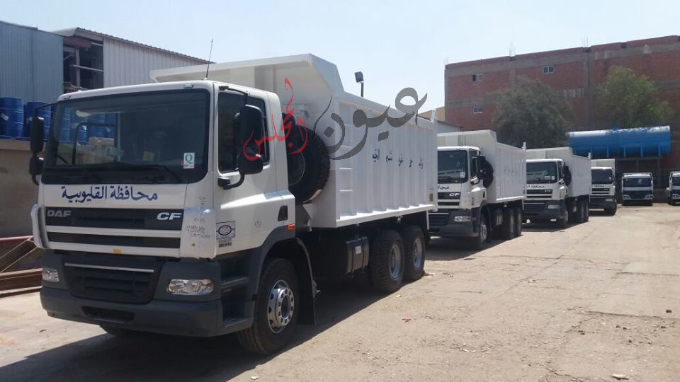 إستلام عدد 4 سيارة نقل قلاب لمدن قليوب لدعم منظومة النظافة