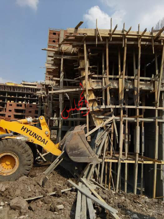 بالصور .. تنفيذ إزالة 5 حالات تعدى بالبناء المخالف على الأراضى الزراعية