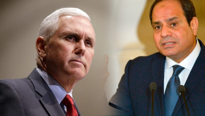 الرئيس السيسي لنائب ترامب”موقفنا ثابت تجاه القضية الفلسطينية”