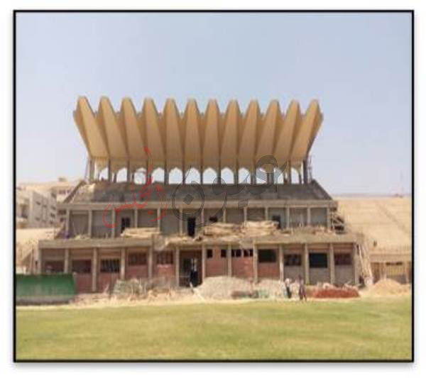 5مليون و 852 ألف جنيه إجمالى تكلفة تطوير المقصورة الرئيسية بإستاد الزقازيق