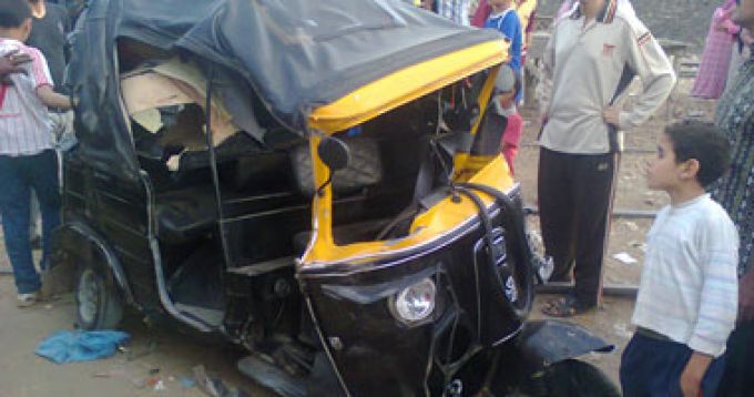 مصرع شخص وإصابة آخر فى حادث تصادم بالمنوفية