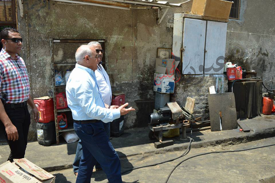 بالصور .. إزالة مغاسل السيارات الغير قانونية ورفع الإشغالات بـ بورفؤاد