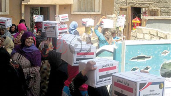 توزيع 64 الف كرتونة مواد غذائية و13 الف طن دواجن على الأسر الأكثر إحتياجاً