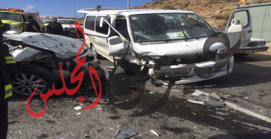 إصابة 5 أشخاص فى حادث تصادم بطريق (القاهرة – الفيوم) الصحراوى.