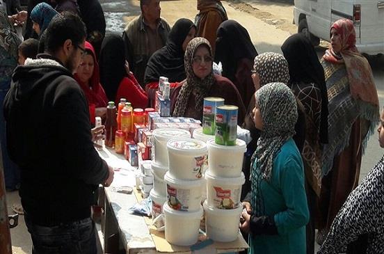 قافلة غذائية بأسعار مخفضة لمحاربة الغلاء في جميع قري كفر الشيخ
