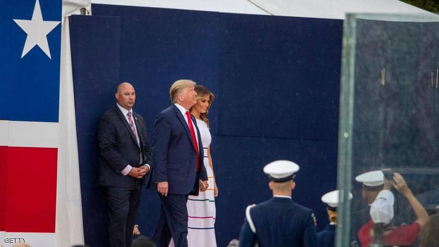 عرض عسكري ضخم أمام ترامب..