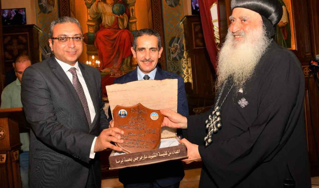 تكريم محافظ الغربية بافتتاح كنيسة ببرما