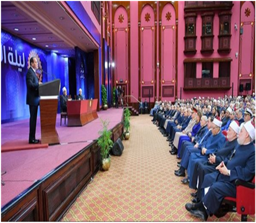 السيسي عن ليلة القدر: ليلة الأمن والأمان والسلام والرحمة