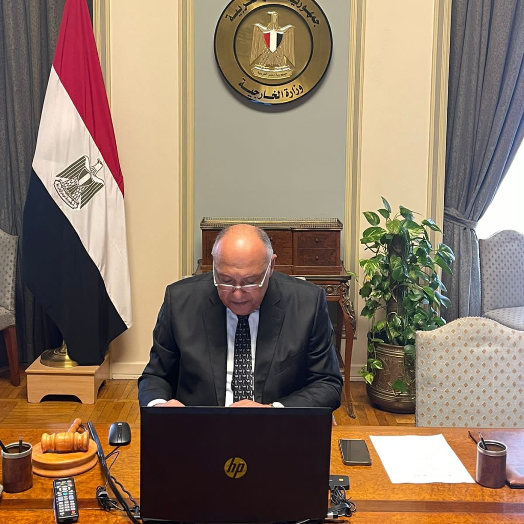 شكرى يترأس اجتماعا افتراضيا لهيئة مكتب cop27 على هامش اجتماعات بون حول المناخ