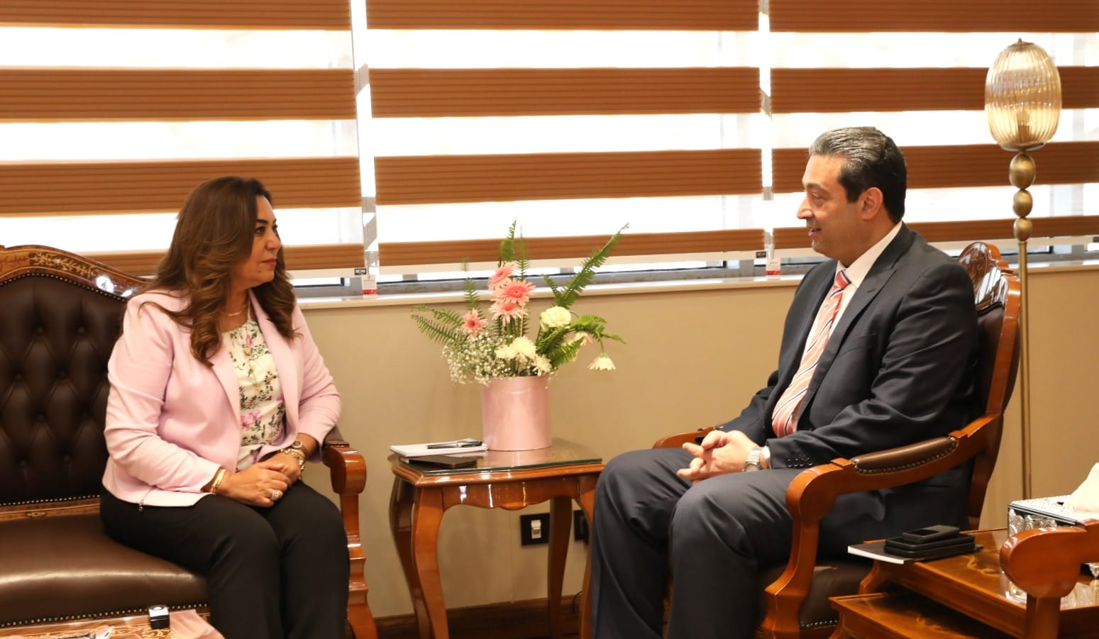 وزيرة التنمية المحلية تستعرض الملفات المهمة مع محافظ دمياط