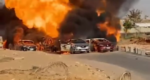 تفاصيل حريق خط الغاز في أكتوبر..3 ضحايا و13 مصابا وتفحم 10 سيارات