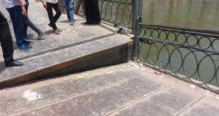 غلق كوبري كفر الدوار العائم بسبب هبوط بعض أجزائه