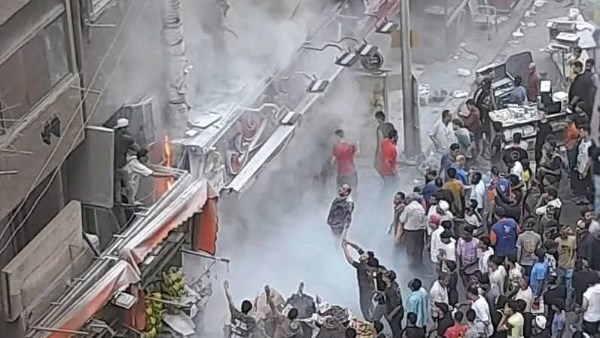 إخماد حريق في مطعم أسماك في فيصل بـ الجيزة