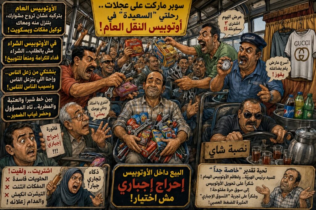 سوبر ماركت على عجلات..  رحلتي السعيدة في  “أوتوبيس النقل العام”