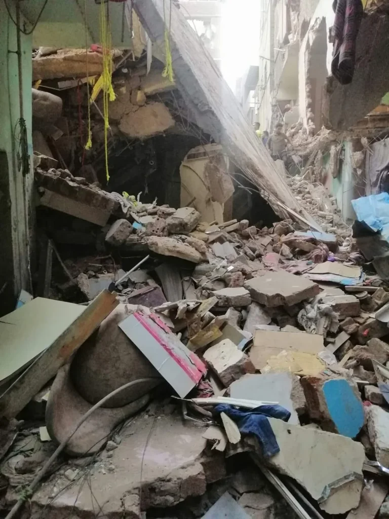 ارتفاع عدد ضحايا العقار المنهار بمنطقة حدائق القبة الي 4 أشخاص